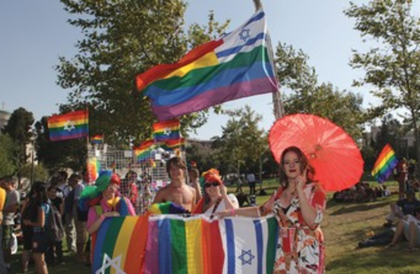 Israelis at the Gay Pride Parade 370 (photo credit: Marc Israel Sellem)