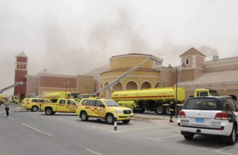 Fire at Doha, Qatar mall_370 (photo credit: Reuters)