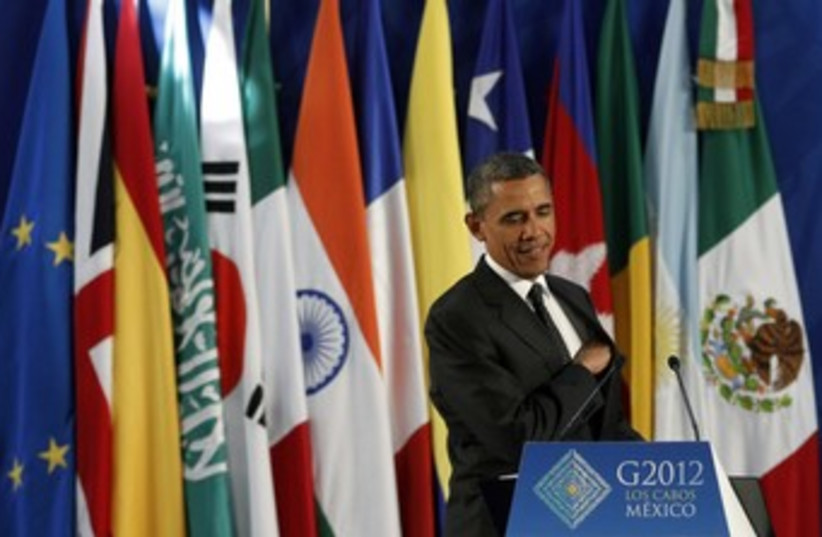 Obama at Group of 20 summit 370 (photo credit: REUTERS)