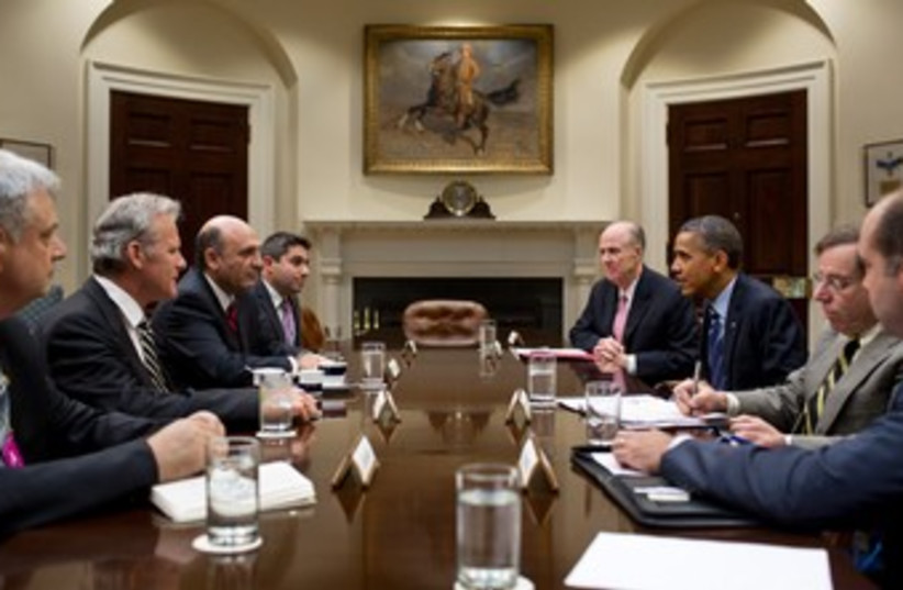 Mofaz meets Obama at White House 370 (photo credit: Courtesy The White House)