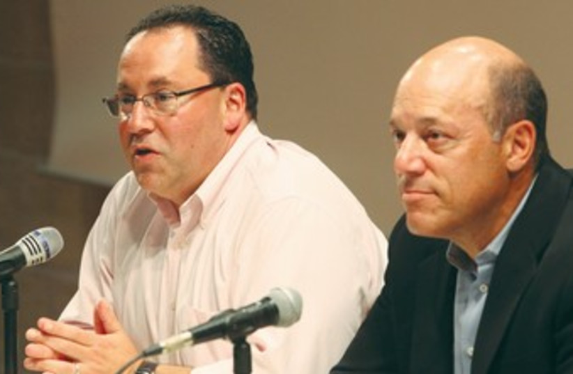 ARI FLEISCHER (left) and Matt Brooks 370 (photo credit: Marc Israel Sellem/The Jerusalem Post)