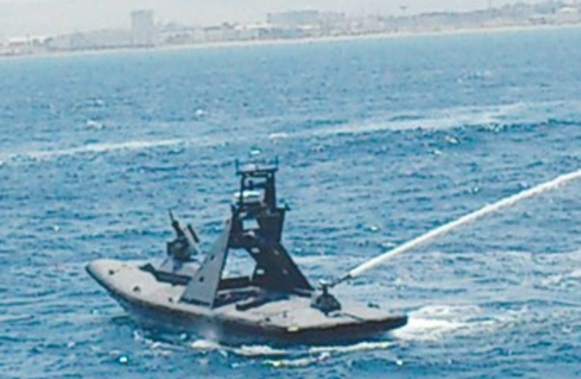 ‘Protector' unmanned ship 370 (photo credit: Yaakov Katz)