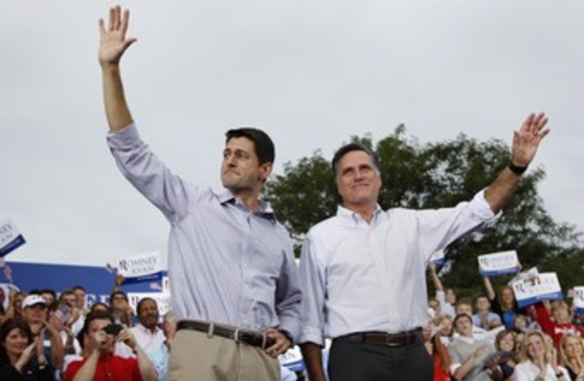 Romney and Ryan 370 (photo credit: reuters)