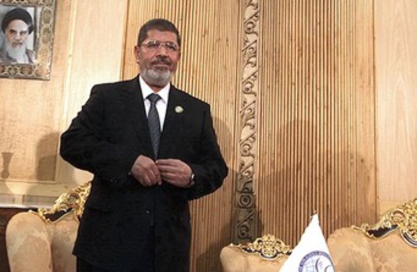 Egypt's President Mohamed Morsy in Tehran 370 (photo credit: REUTERS)