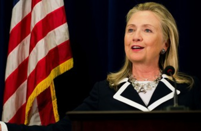 US Secretary of State Clinton at Russia news conference 370 (photo credit: REUTERS)