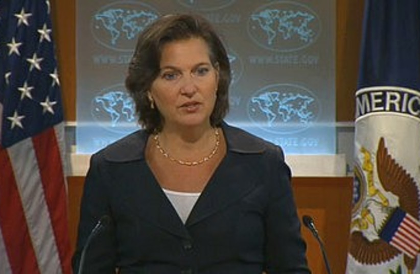 US State Department spokeswoman Victoria Nuland 370 (photo credit: US State Department / Screenshot)