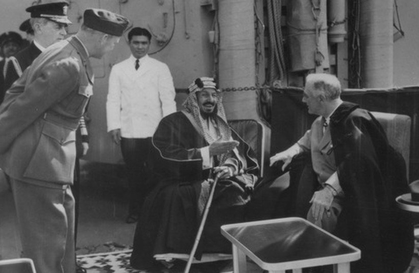Ibn Saud Roosevelt 521 (photo credit: Wikimedia Commons)