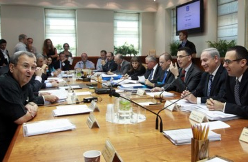 Cabinet meeting 390 (photo credit: Marc Israel Sellem/The Jerusalem Post)