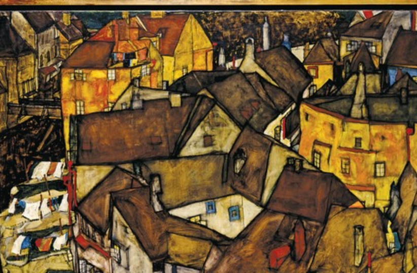 Egon Schiele, ‘Krumau Town Crescent,’ 1915 521 (photo credit: Courtesy Israel Museum)