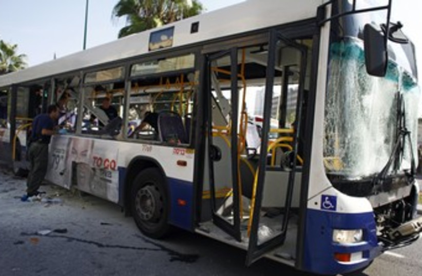 TA bus bomb 370 (photo credit: REUTERS/NIR ELIAS)