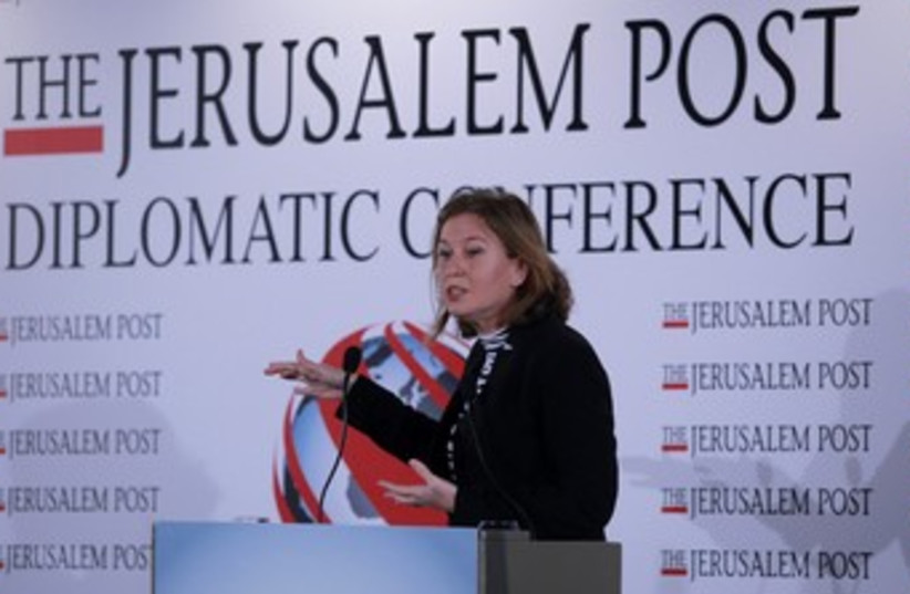 Livni at Jpost conference 370 (photo credit: Marc Israel Sellem)