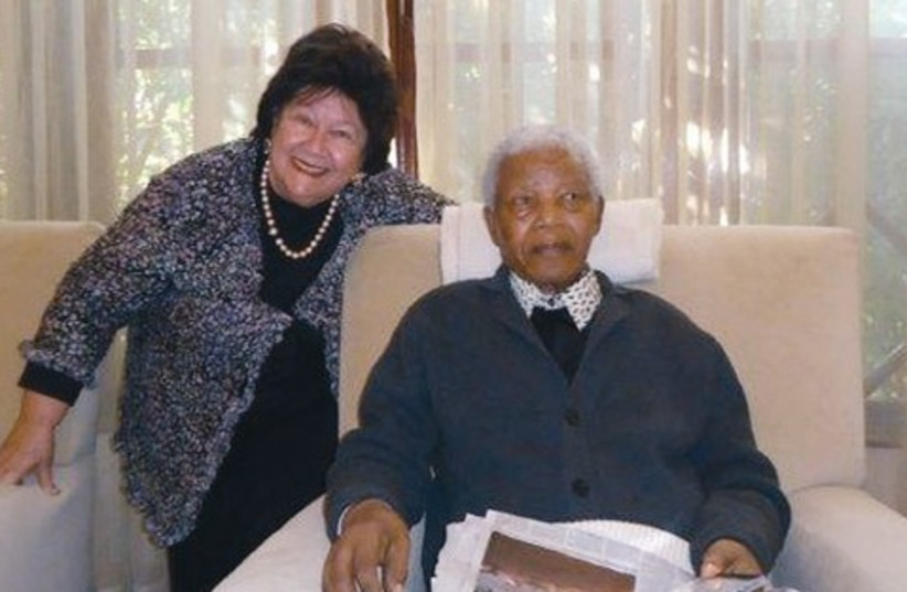 Jeanne Zaidel-Rudolph with Nelson Mandela 521 (photo credit: Courtesy)