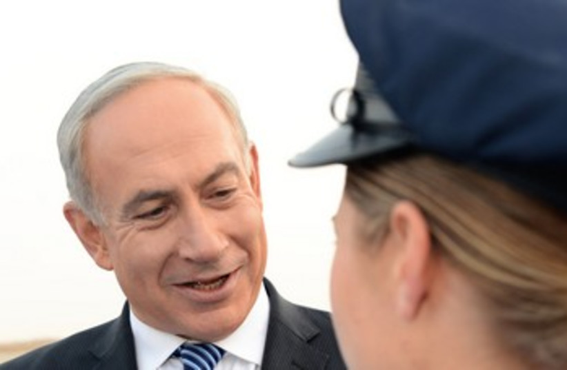 Prime Minister Binyamin Netanyahu at IAF ceremony 370 (photo credit: Koby Gideon/GPO)