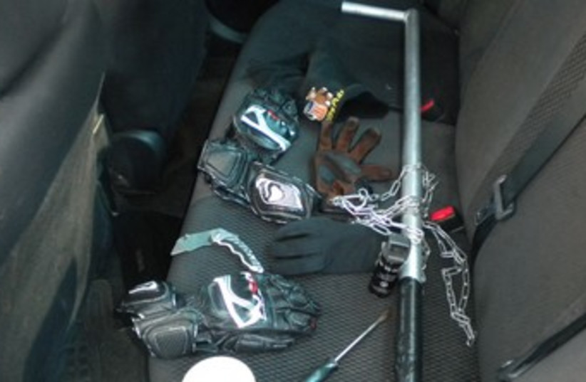 Weapons used to attack African migrants 370 (photo credit: Courtesy Eilat police)