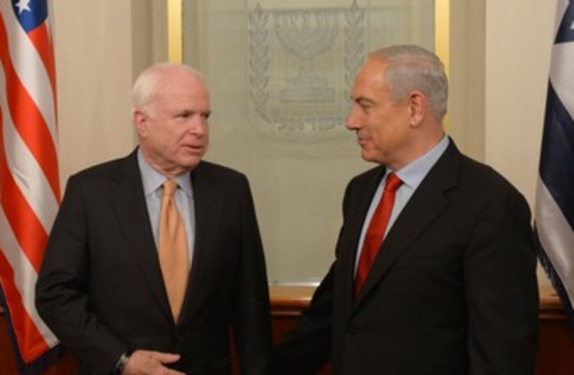 Netanyahu and Mccain 150 (photo credit: GPO)