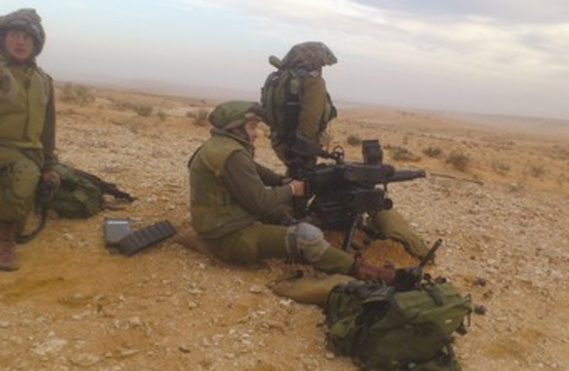 Soldiers during Ground Forces exercise 370 (photo credit: Yaakov Lappin)