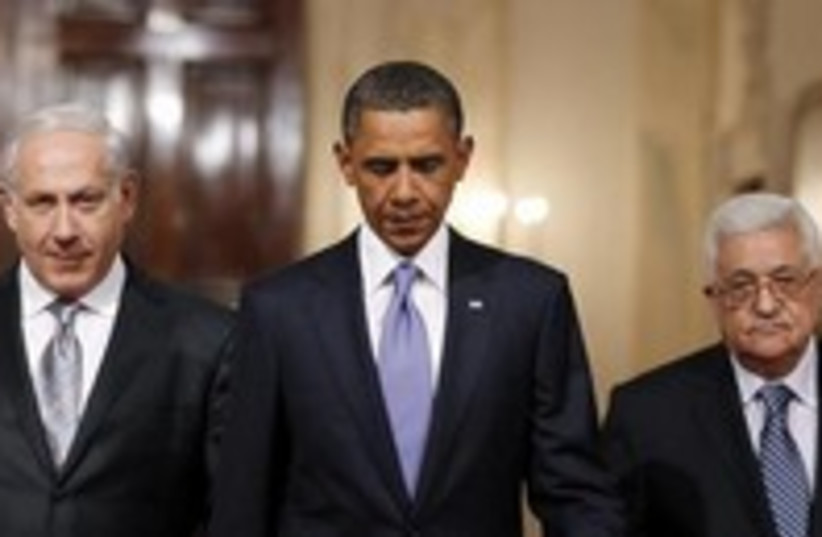 Netanyahu, Obama, Abbas 300 (photo credit: REUTERS/Jason Reed )