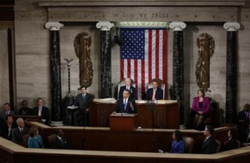 Obama State of Union address (photo credit: REUTERS)