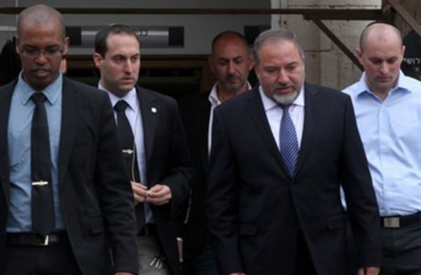 Liberman trial starts 370 (photo credit: Marc Israel Sellem/The Jerusalem Post)