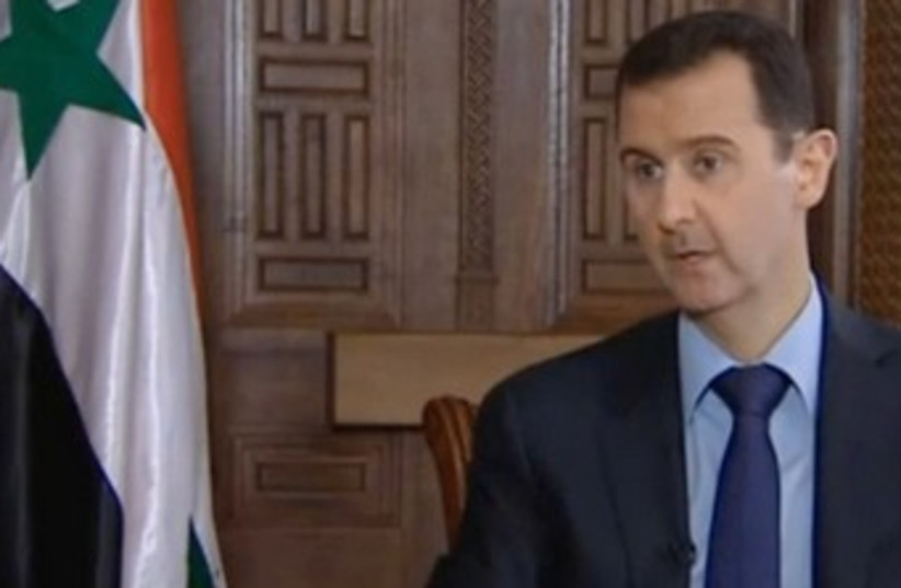 Syrian President Assad gives 'Sunday Times' interview 390 (photo credit: Screenshot Sky News)