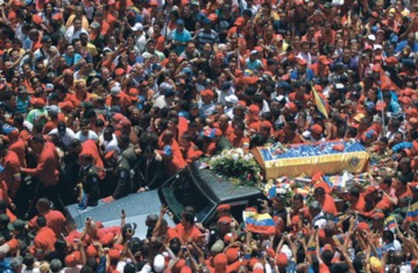 Chavez coffin 390 (photo credit: REUTERS)