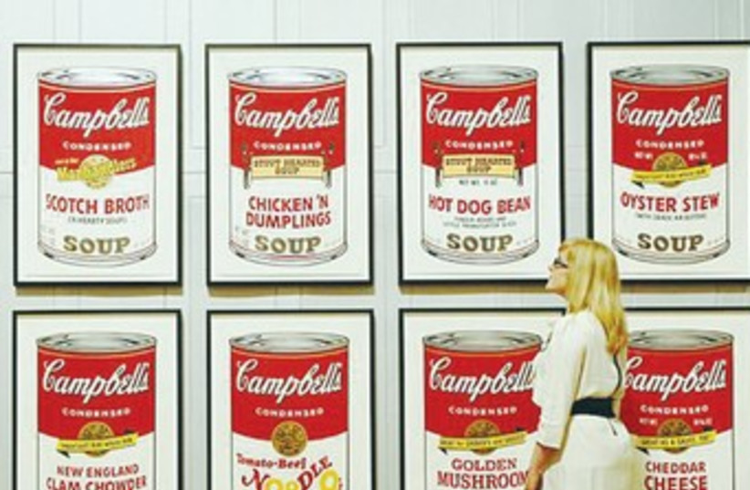 Warhol soup cans 370 (photo credit: REUTERS)