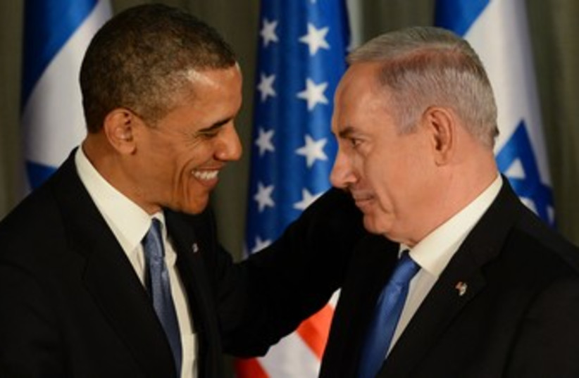 Netanyahu and Obama in press conference in Jerusalem 370 (photo credit: Koby Gideon/GPO)