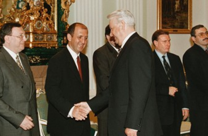  Former Russian President Boris Yeltsin with Vitaly Malkin 3 (photo credit: REUTERS)