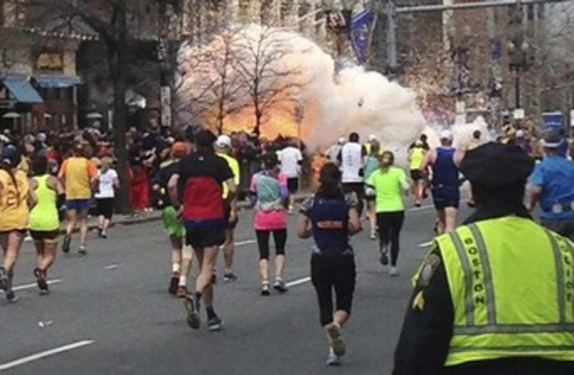 Boston blast 370 (photo credit: REUTERS/Dan Lampariello)