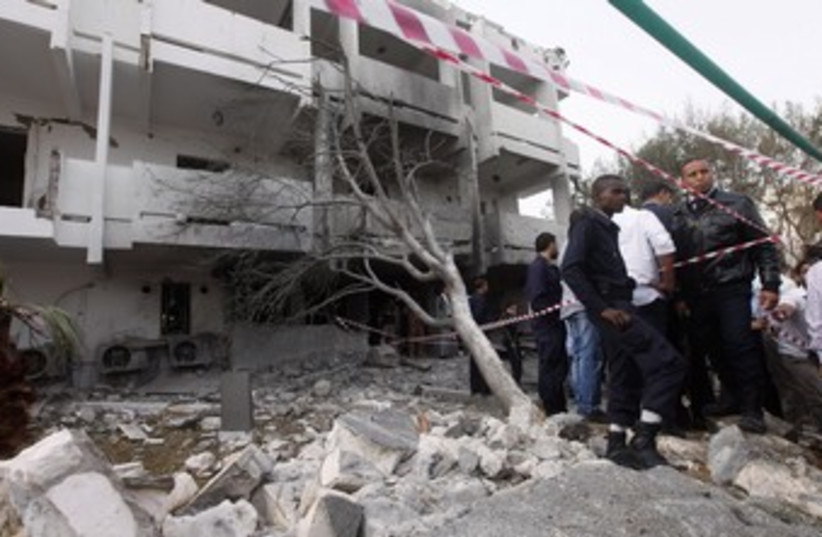 Libya French embassy attack 370 (photo credit: REUTERS/Ismail Zitouny)