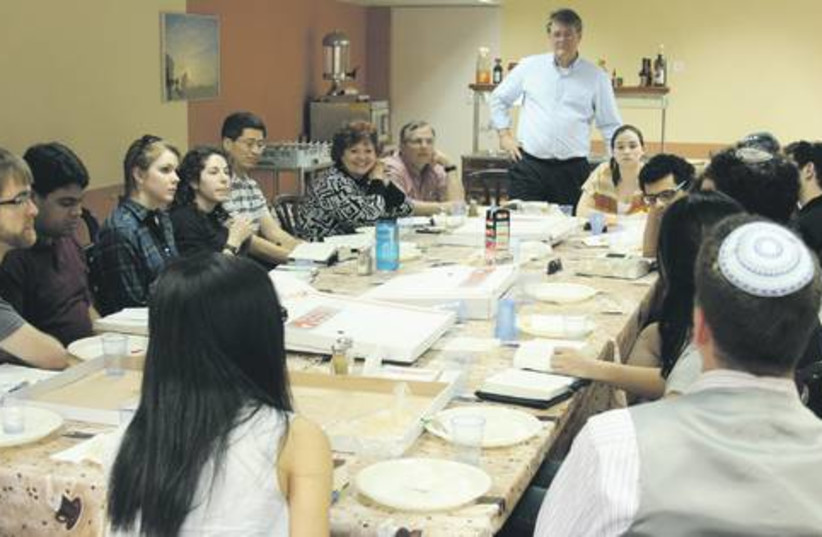 YALE UNIVERSITY students hold an interfaith discussion521 (photo credit: Jani Salokangas/ICEJ)