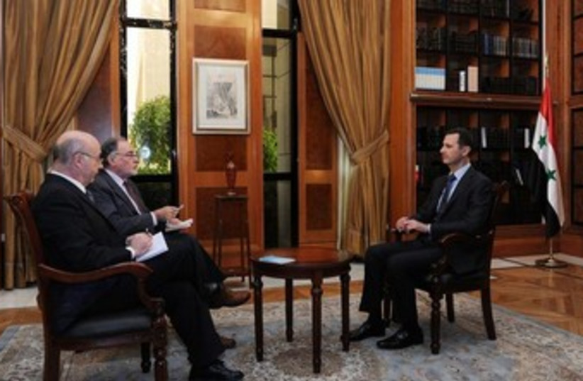 Assad sits for interview 370 (photo credit: REUTERS)