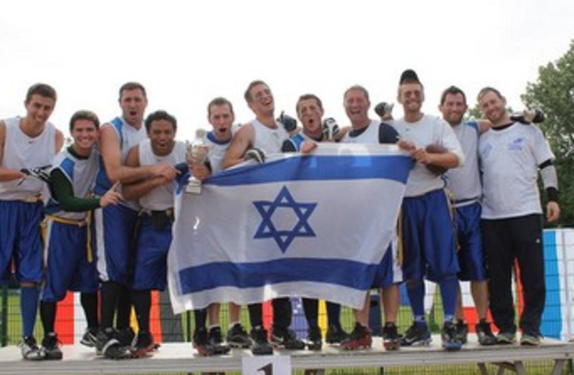 Israeli flag football team 370 (photo credit: AFI/Courtesy)