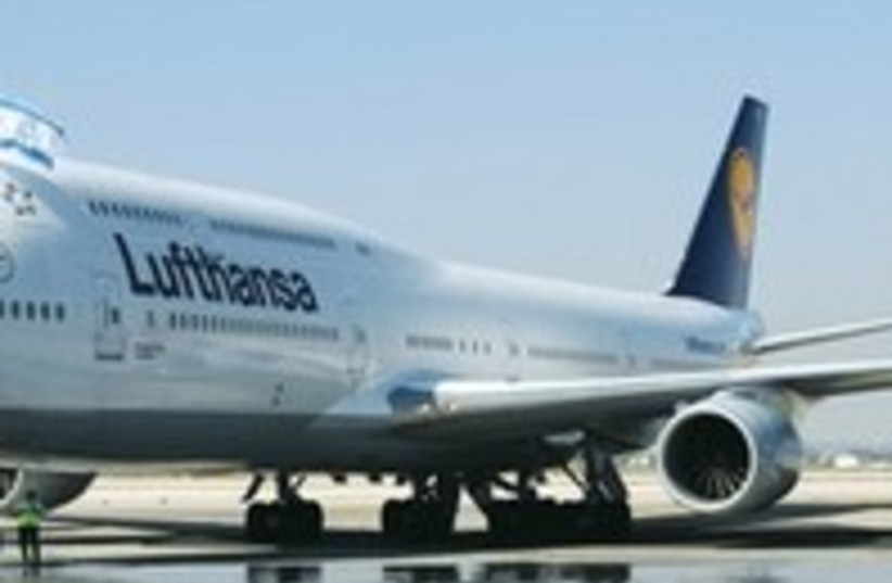 Boeing airplane 747-8(300) (photo credit: Yochai Mossi- Courtesy Lufthansa)