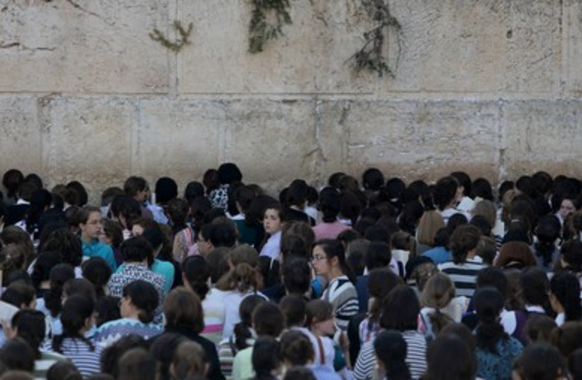 Women of the Wall protest at the Western Wall, July 8, 2013.