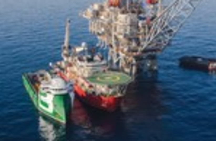 The Tamar gas processing rig off the coast of Israel 150 (photo credit: Noble Energy)