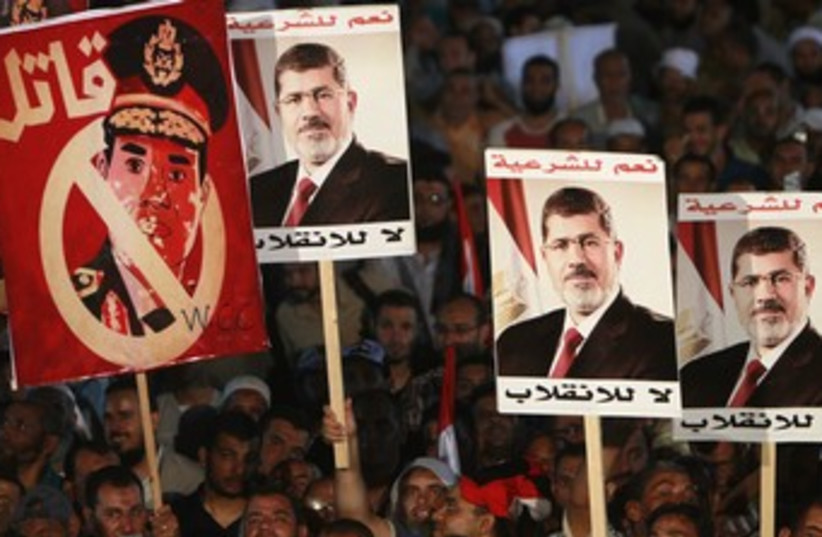 pro-Morsi protest in Cairo 370 (photo credit: REUTERS)