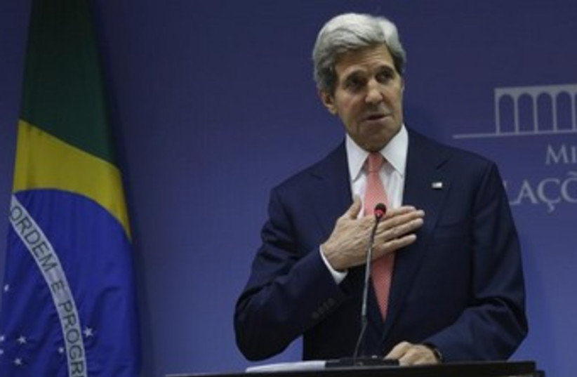 John Kerry in Brazil 370 (photo credit: REUTERS/Ueslei Marcelino)