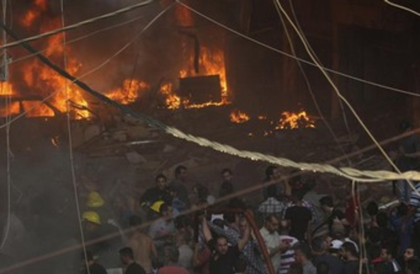 Explosion in south Beirut 370 (photo credit: REUTERS/Mahmoud Kheir )