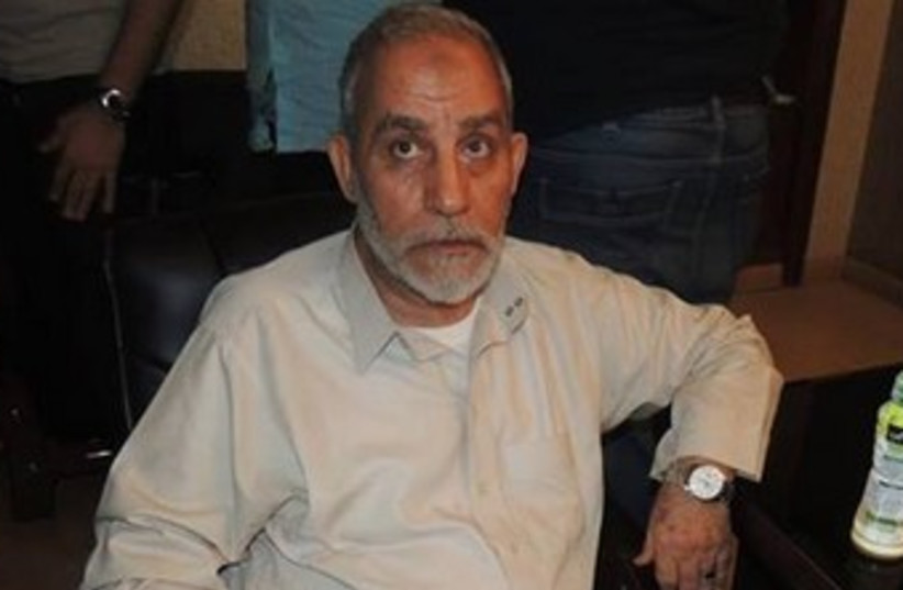 Muslim Brotherhood leader Mohamed Badie arrested 370 (photo credit: Egyptian Interior Ministry Facebook)