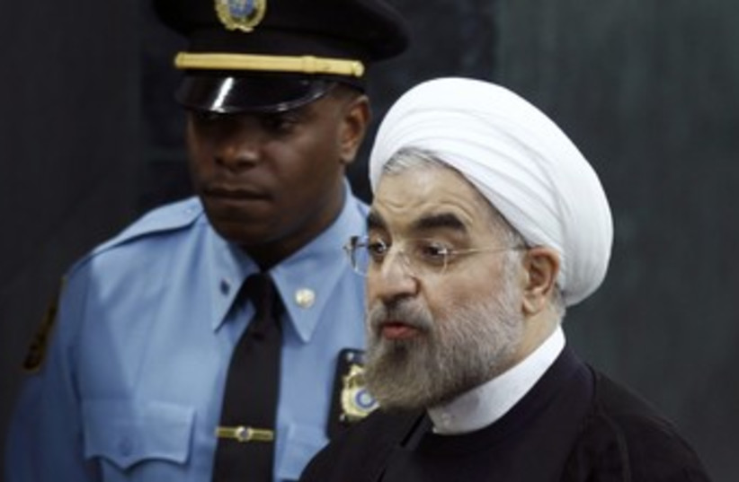 Iranian President Rouhani in New York 370 (photo credit: REUTERS)