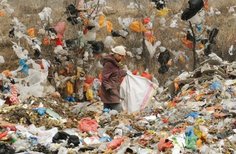 The first step to reducing plastic bags is deciding that a c (photo credit: Illustrative photo: Reuters)