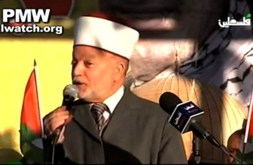 Jerusalem mufti Sheikh Mohammad Hussein 370 (photo credit: YouTube Screenshot)