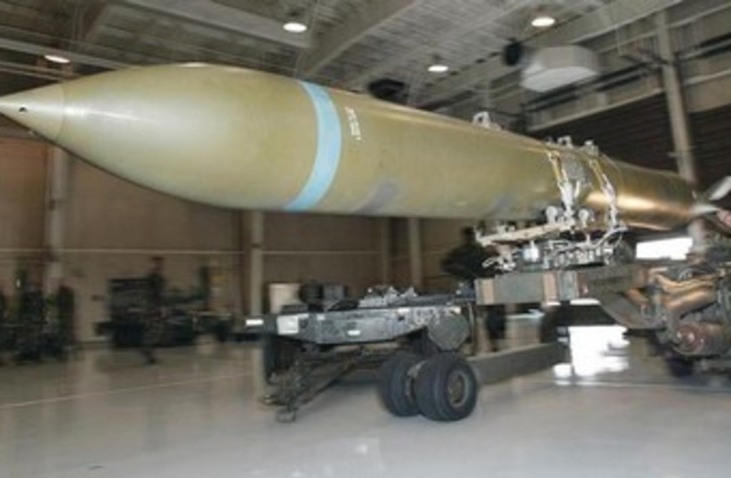5000-pound class bomb "Bunker Buster" GBU-37 370  (photo credit: REUTERS)