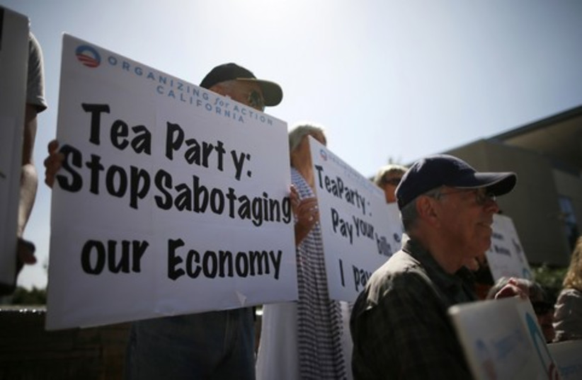 Protest against Tea Party officials 521 (photo credit: reuters)