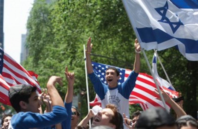 American Jews partcipate in the annual Israel Day Parade 370 (photo credit: REUTERS)