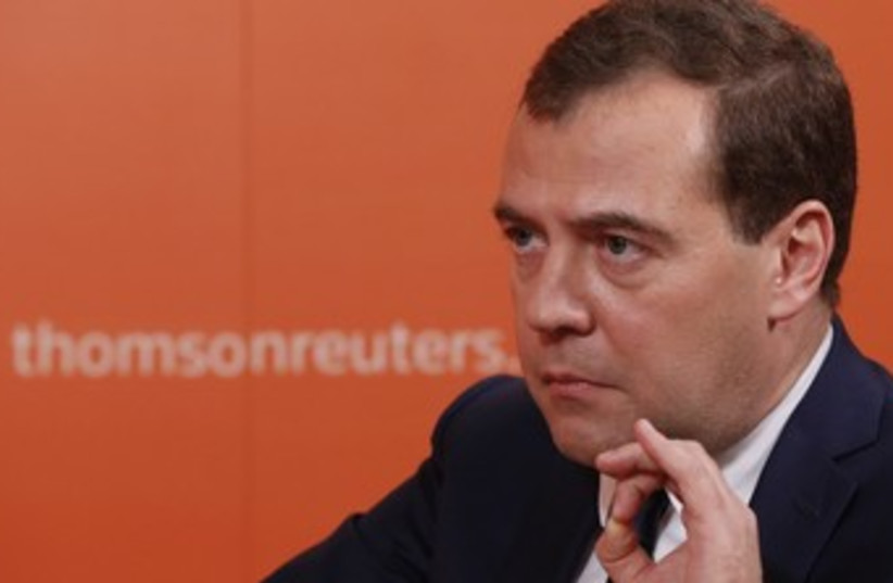 Russian Prime Minister Dmitry Medvedev 370 (photo credit: REUTERS/Grigory Dukor )