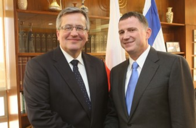 Poland President Edelstein 370 (photo credit: Courtesy Knesset Spokesman's office. )