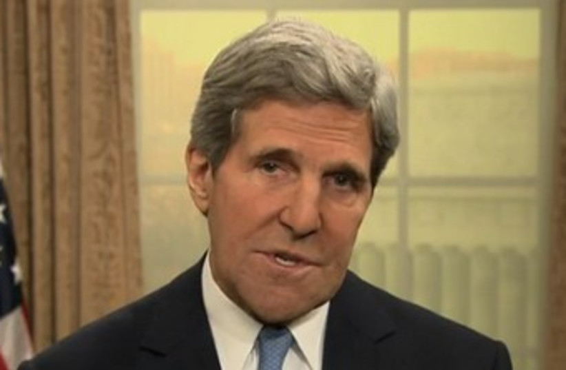 John Kerry in interview with MSNBC 370 (photo credit: Screenshot)