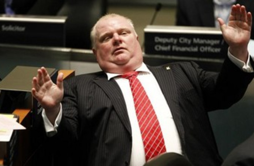 Toronto Mayor Rob Ford (photo credit: Reuters)